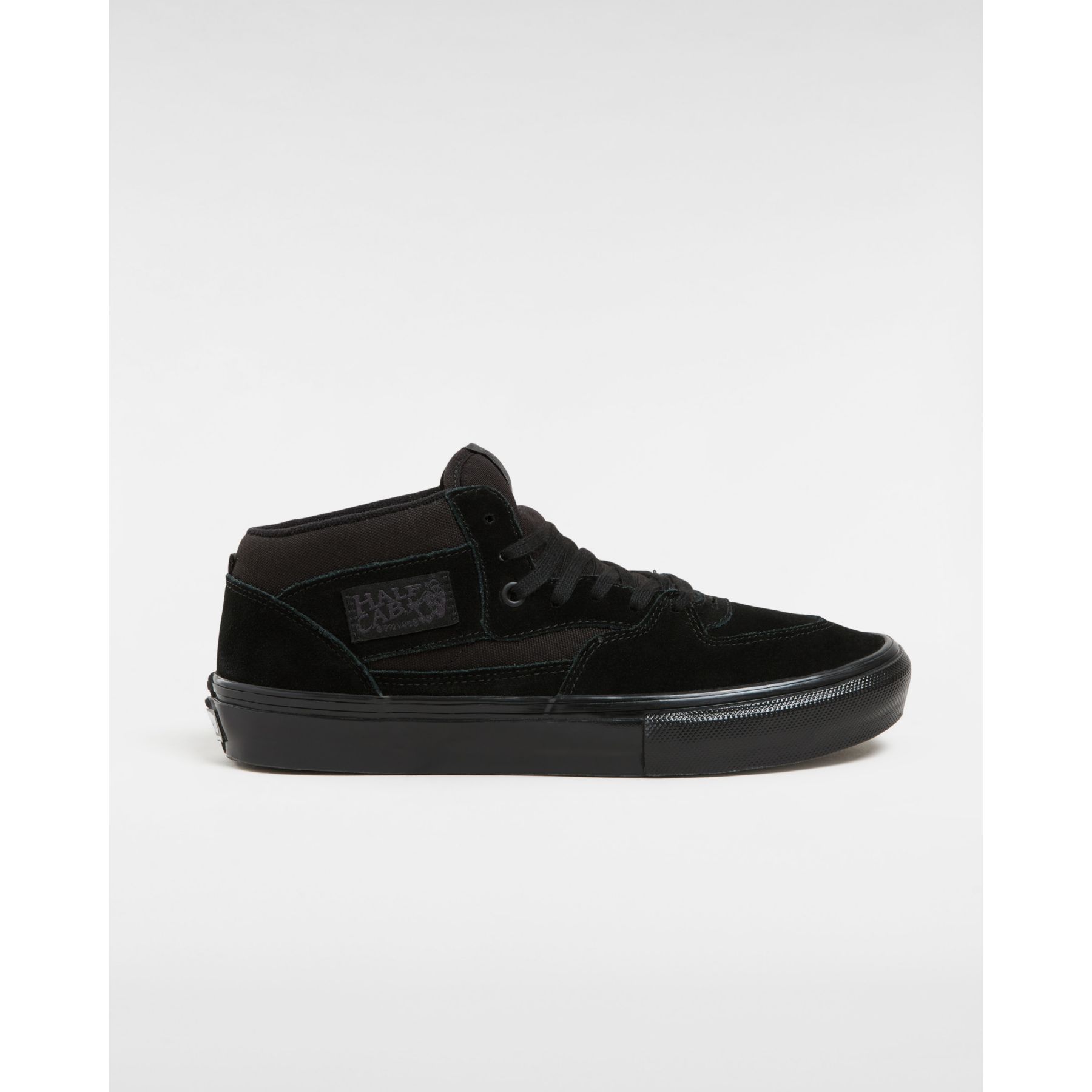 Solid black vans on sale shoes