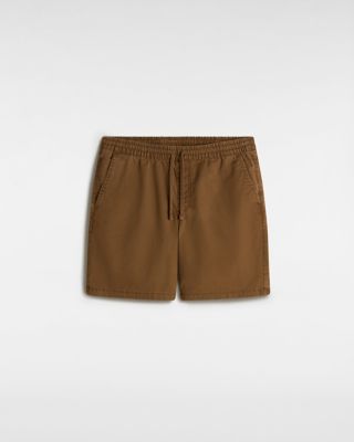 Vans Range Salt Wash Relaxed Elastic Shorts (coffee Liqueur) Men Brown, Size L