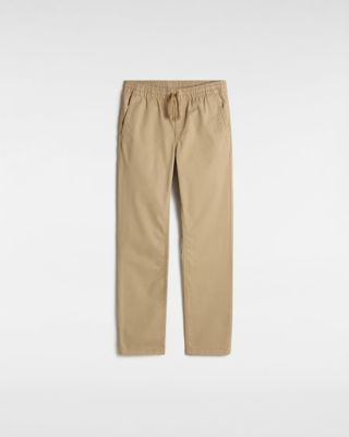 Vans Boys Range Elastic Waist Trousers (8-14 Years) (khaki) Boys Beige, Size S