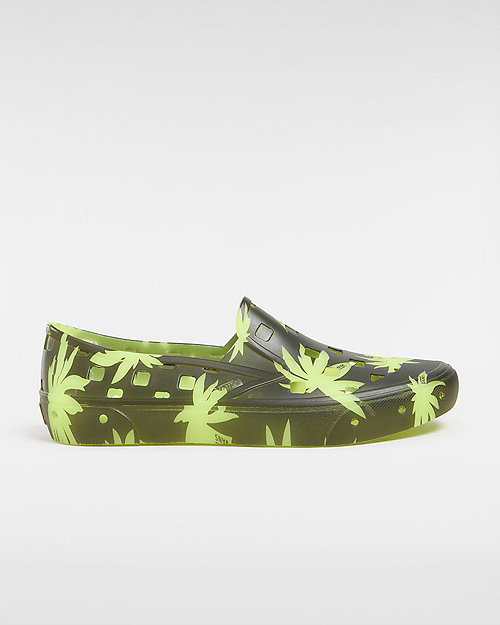 Vans Slip-on Trk Shoes (palm Black/glow) Unisex Green