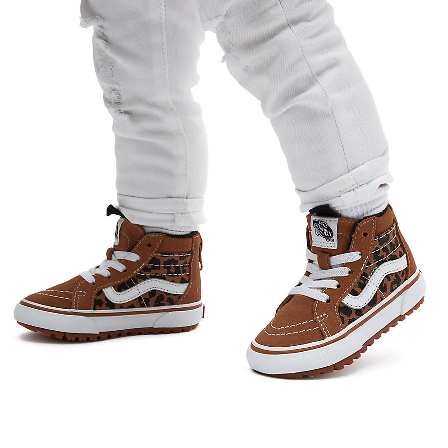 Vans Toddler Sk8-hi Zip Mte-1 Shoes (1-4 Years) (brown/true Whit) Toddler Brown