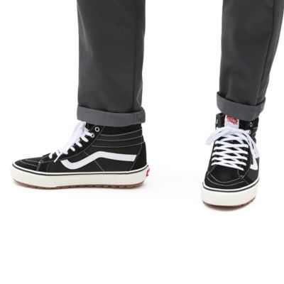 Mens vans black outlet sk8-hi mountain edition trainers