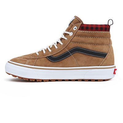 Vans sk8 deals hi leather brown