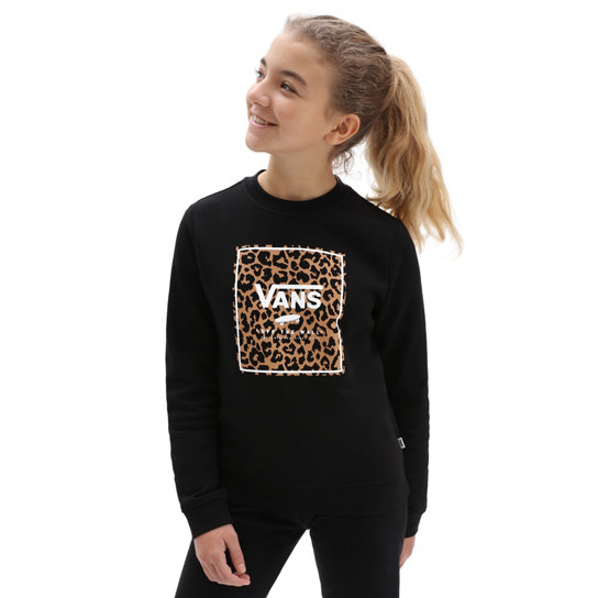 Girls Leopard Box Crew Sweatshirt (8-14 years) | Vans