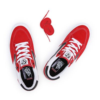 Vans black best sale red and white