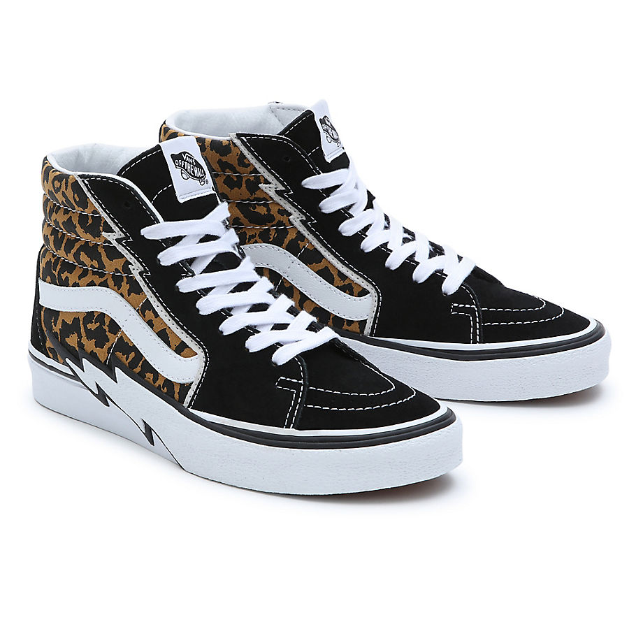 Vans Leopard Sk8-hi Bolt Shoes (black/true Whit) Men