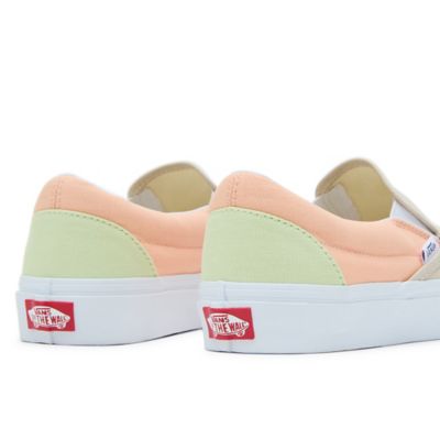 Pastel yellow cheap vans slip on