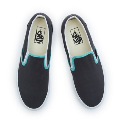 Vans womens best sale grey slip ons