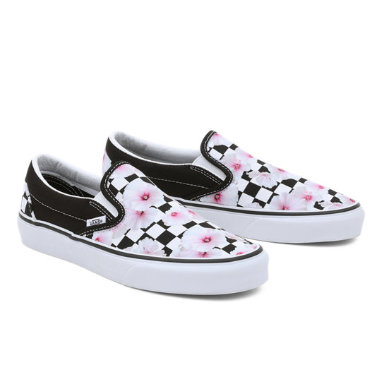 Hibiscus Check Classic Slip-On Shoes | Vans