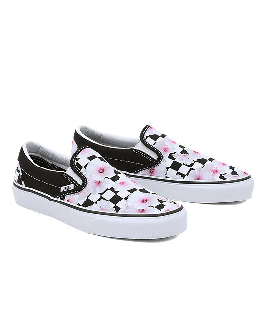 Hibiscus Check Classic Slip-On Shoes | Vans