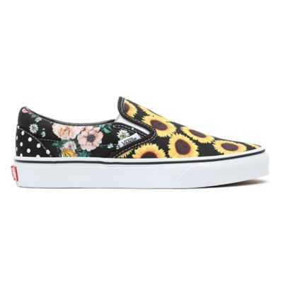 Vans red de hotsell yellow classic slip-on trainers