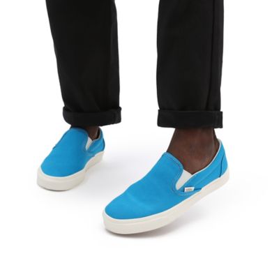 Vans classic store blue slip on