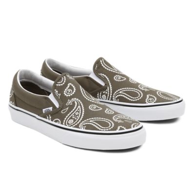 Peace Paisley Classic Slip-On Shoes | Green | Vans