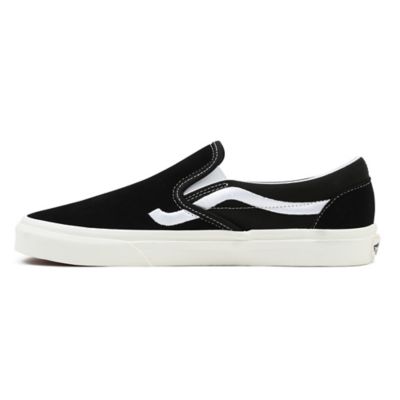 Black quilted deals slip on vans