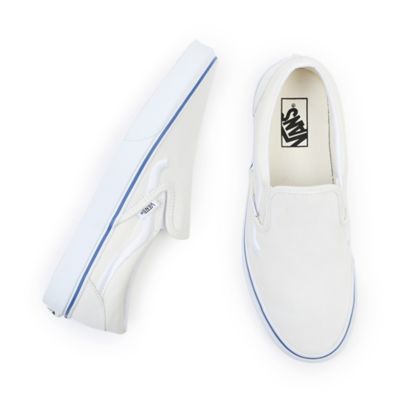 Vans classic slip on store white womens