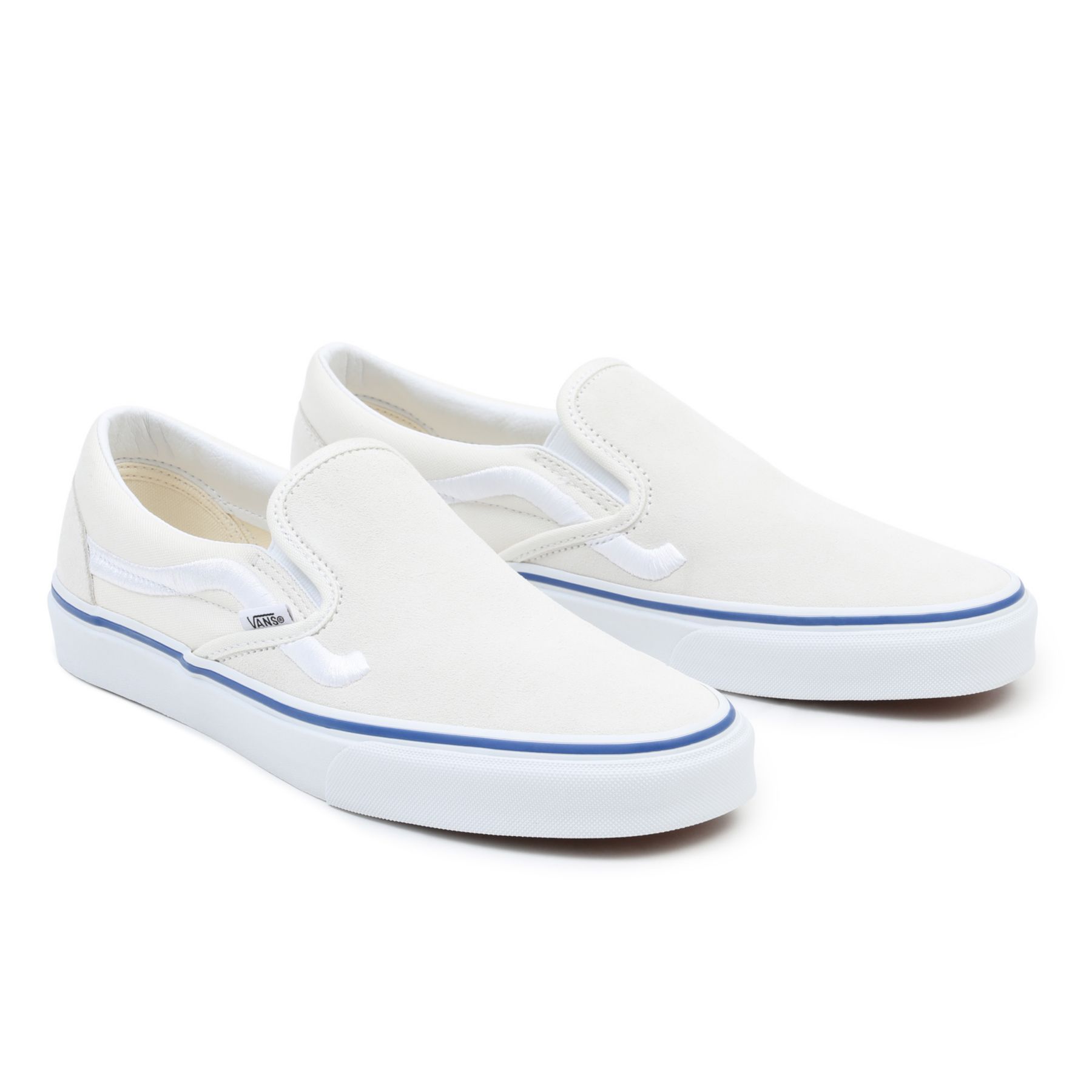 Vans white store slip ons womens