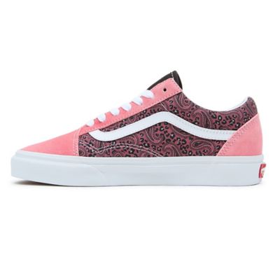 Vans old skool shop avec rose rouge