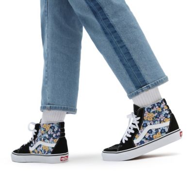 Floral high deals top vans