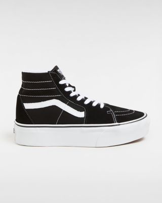 Vans Sk8-hi Tapered Stackform Shoes (black/white) Women Black, Size 3.5