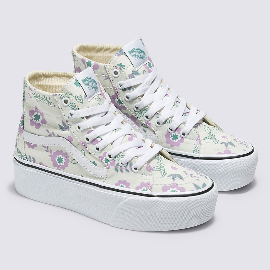 Vans Sk8-hi Tapered Stackform Shoe(pastel Floral/frosted Mint/true White)