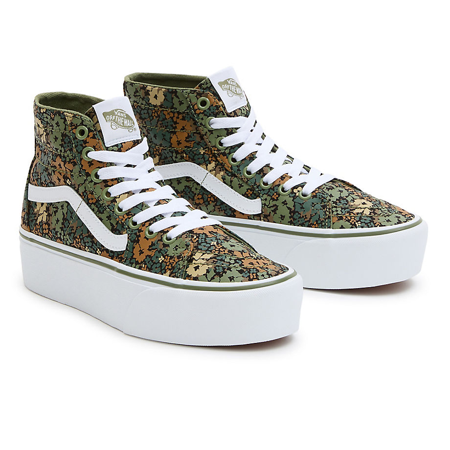 Vans Sk8-hi Tapered Stackform Shoe(camo Floral/loden Green)