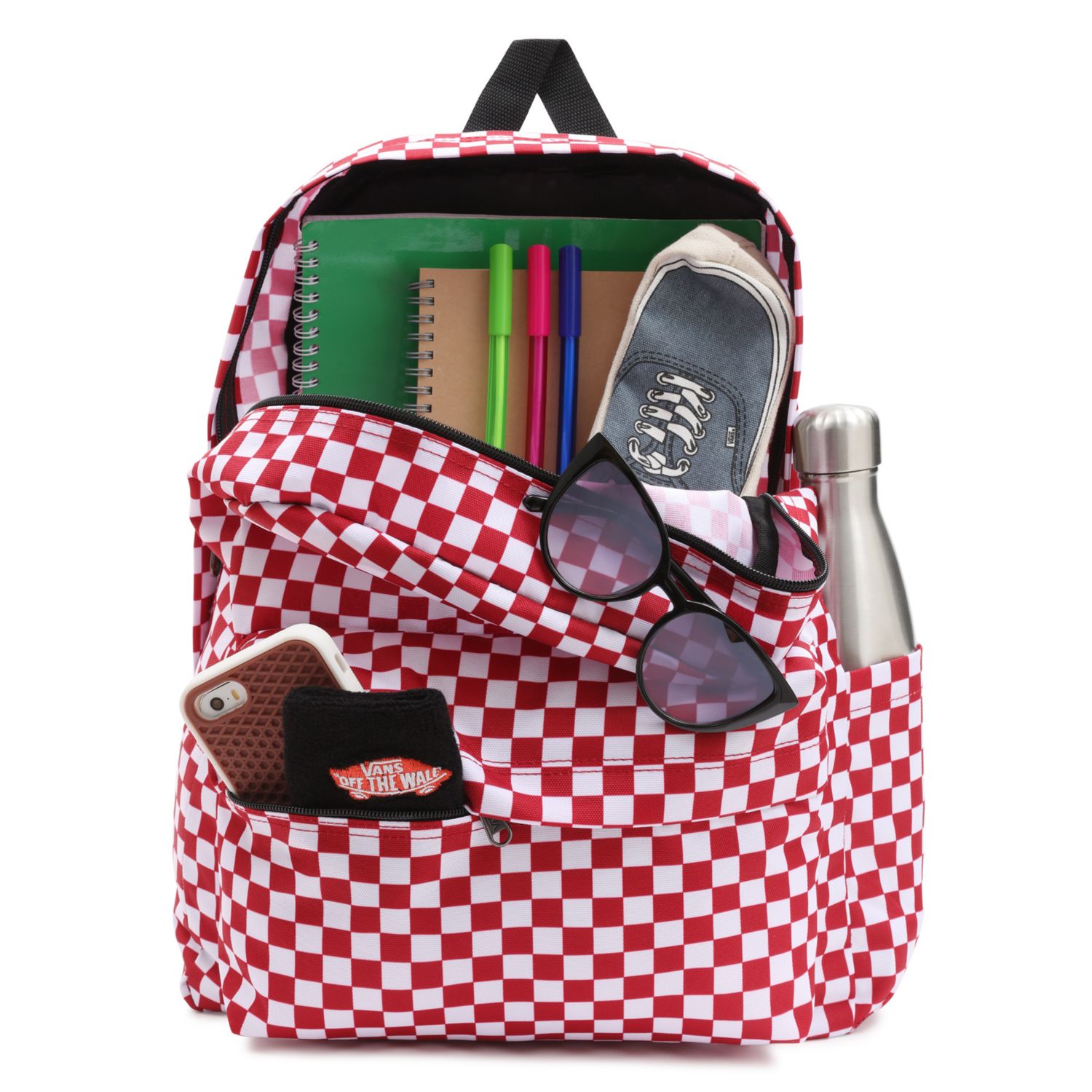 Vans backpack shop red checkered