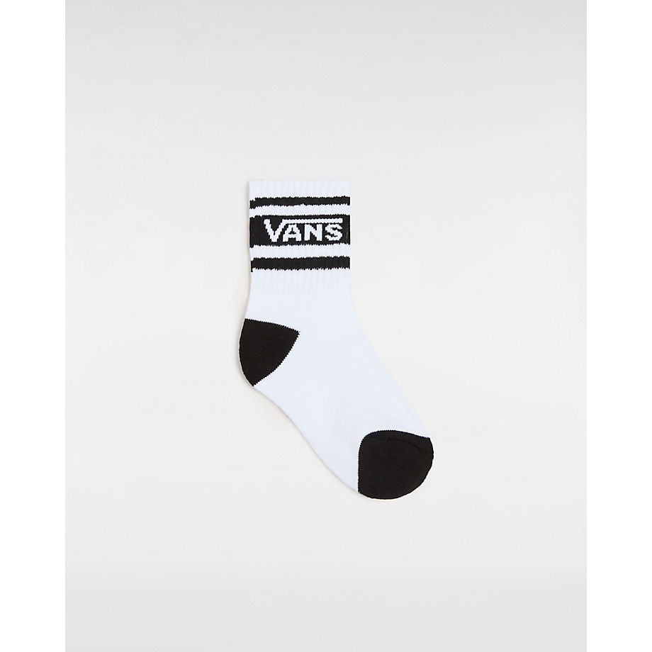 Vans Kids Drop V Crew Sock(white/black)