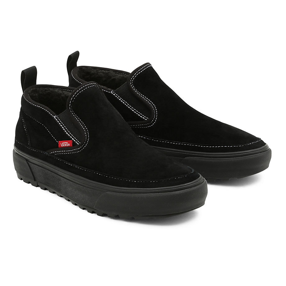 Vans Mid Slip Mte-1 Shoes (black/black/suede) Men