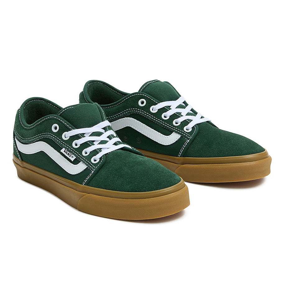Vans Chukka Low Sidestripe Shoes (dark Green/gum) Men