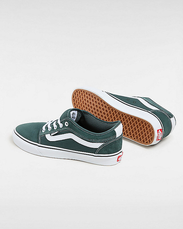 Chukka Low Sidestripe Shoes | Green | Vans