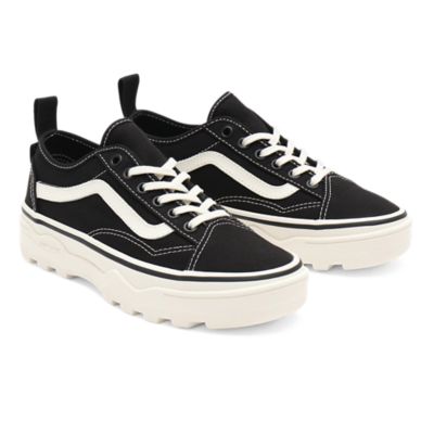 All black canvas old skool clearance vans