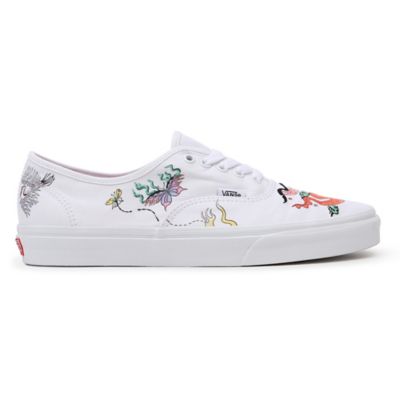 Decorated store white vans