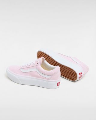 Pinked suede slip on vans online