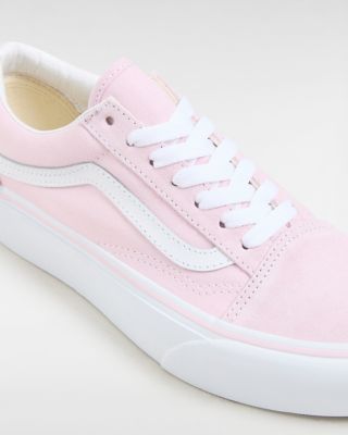 The vans pink and hot sale white