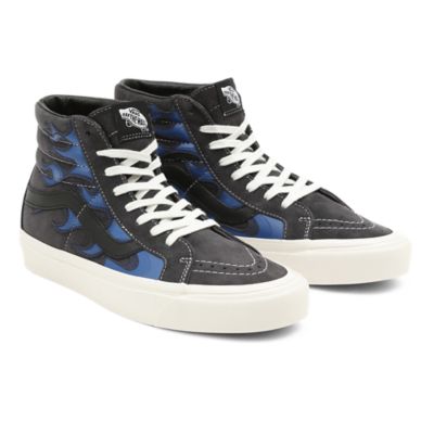 Vans sk8 best sale hi blue flame