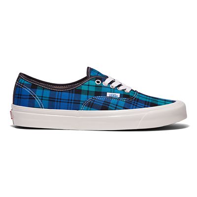 Green and store blue checkered vans