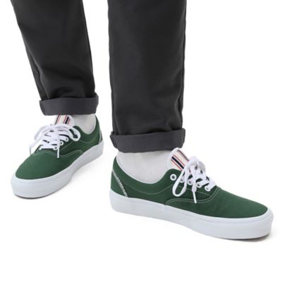 Green vans hot sale on feet