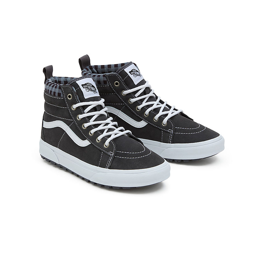 Vans Youth Plaid Sk8-hi Mte-1 Shoes (8-14 Years) (grey/white) Youth White