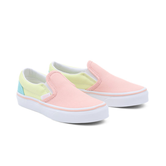 Kids Pastel Block Classic Slip-On Shoes (4-8 years) | Vans
