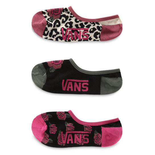 Leopard Rose Canoodle Socks (3 pairs) | Vans
