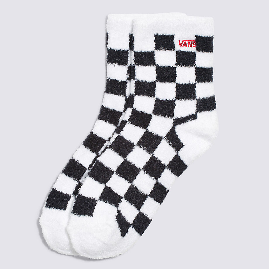 Vans Fuzzy Socks (1 Pair) (checkerboard) Women White