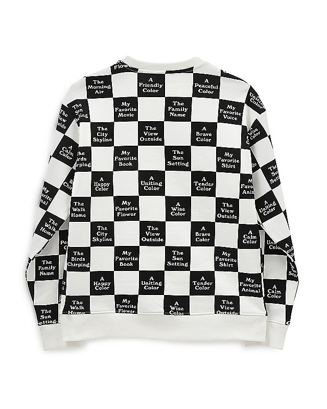 Checkerboard 21 Boyfriend Crew Sweatshirt 5
