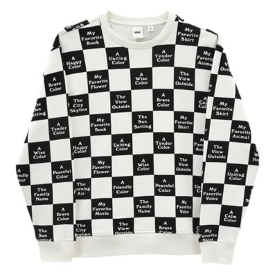 Checkered clearance sweatshirt vans