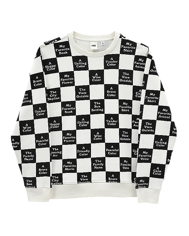 Checkerboard 21 Boyfriend Crew Sweatshirt 4