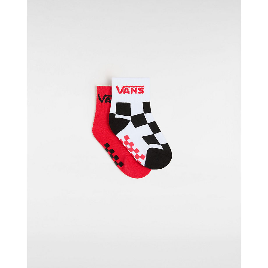 Vans Infant Drop V Classic Socks (2 Pairs) (true Red) Infant Red