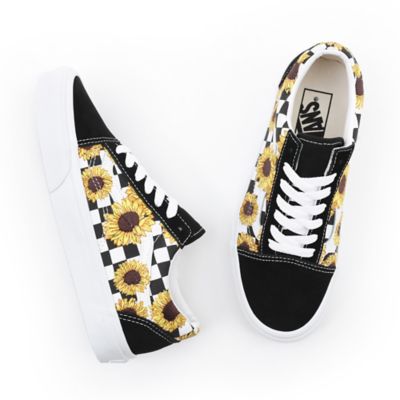 Checkerboard sunflower hot sale vans