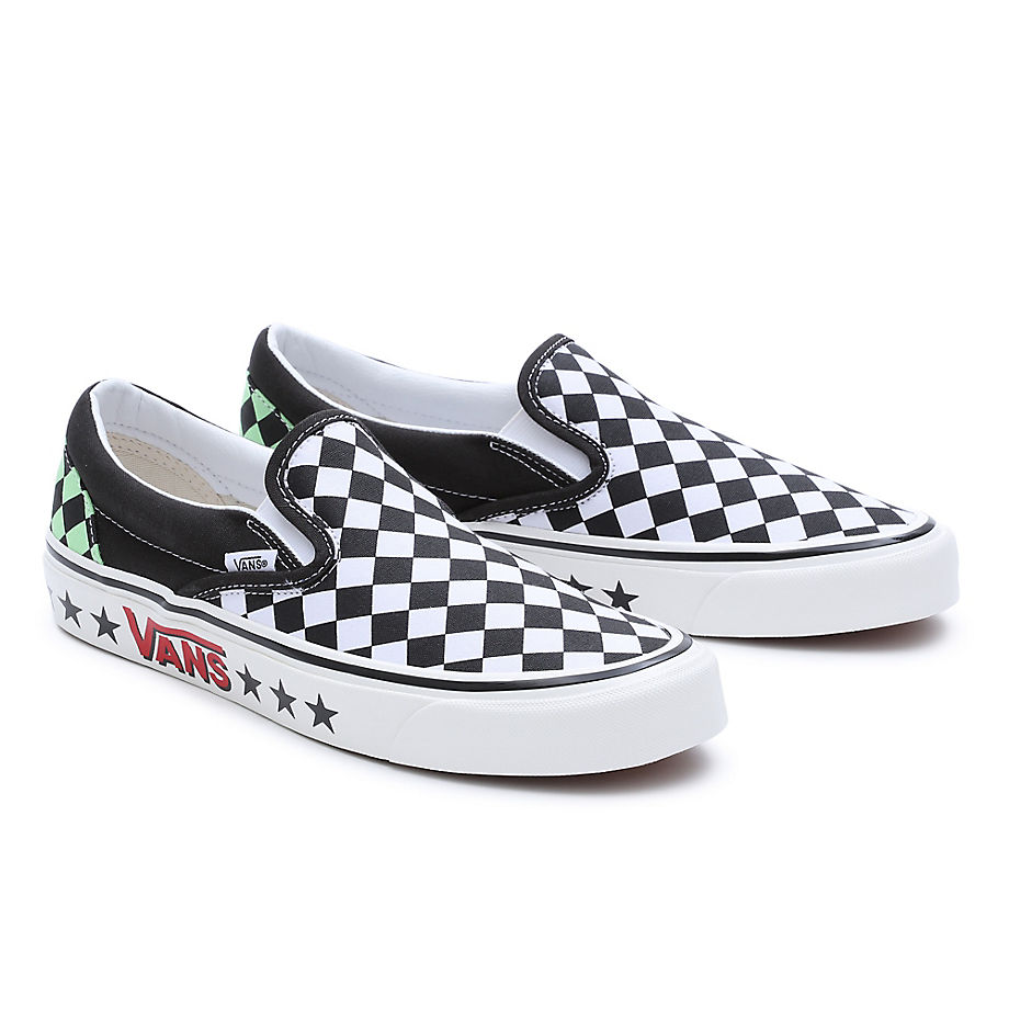 Vans Diamond Check Classic Slip-on 98 Dx Shoes (black/white) Men
