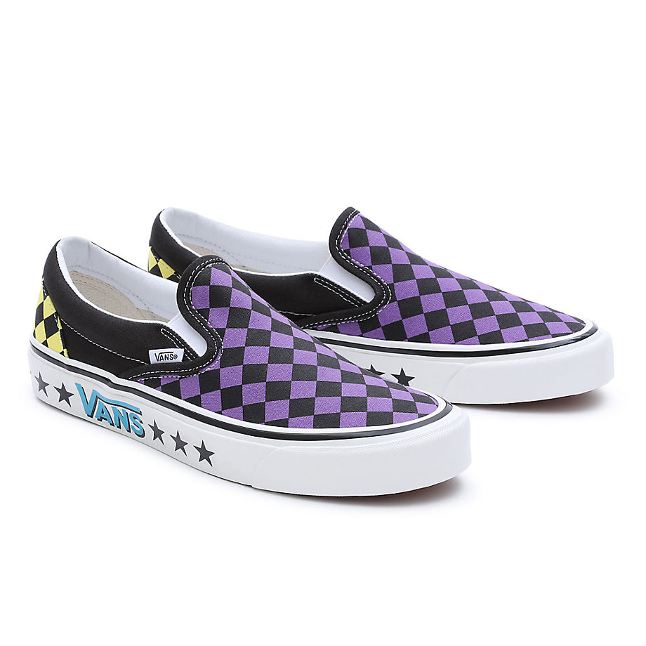 Vans Diamond Check Classic Slip-on 98 Dx Shoes (purple/black) Men