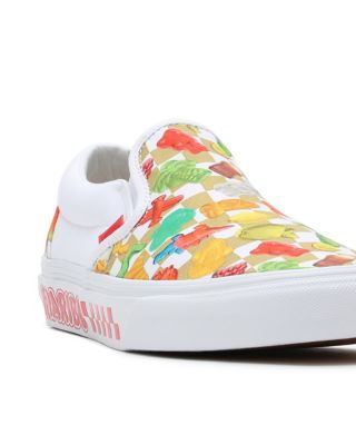 Vans rainbow best sale slip on womens