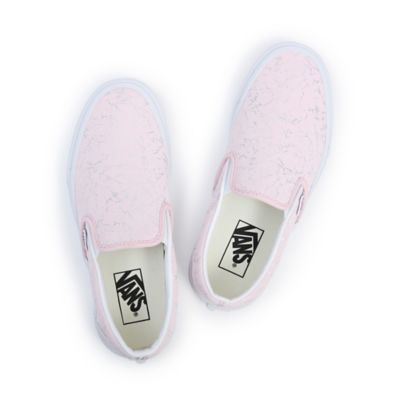 Pink flannel store slip on vans